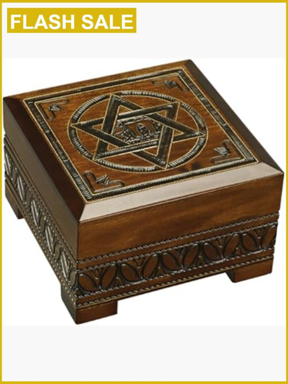 Handcrafted Wooden Jewelry Box with Lock and Key